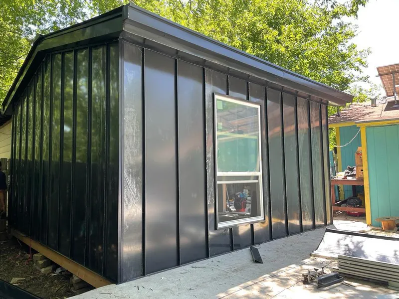 Black standing seam metal wall panels for Metal Roof Installation in Baraboo